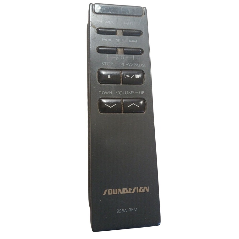 Soundesign 928A REM CD Player Remote Control Black Replacement Unit 1990s Stereo